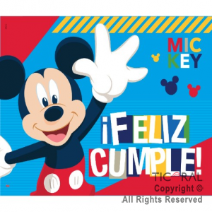 MICKEY AFICHE FELIZ CUMPLE x 1